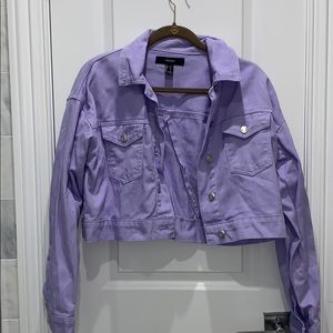Purple denim jacket